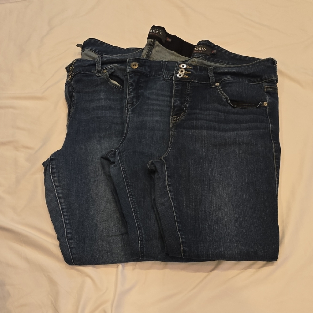 Set Of 3 Size 18R Torrid Women's Skinny Jeans - Dark Blue